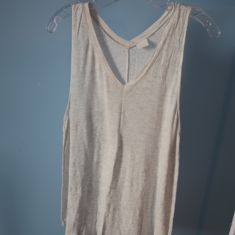 Sheer white tank top